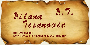 Milana Tišanović vizit kartica